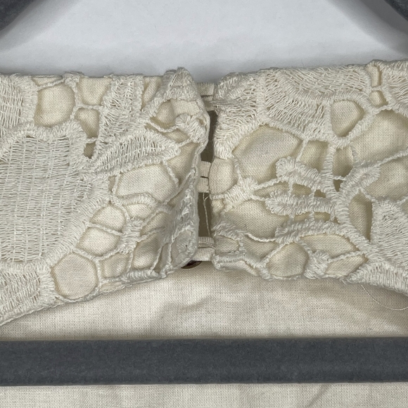 2/$30 ZARA Formal Wedding Guipure Lace Dress XS Cream Cutout Back Lined #7136 - Picture 11 of 16